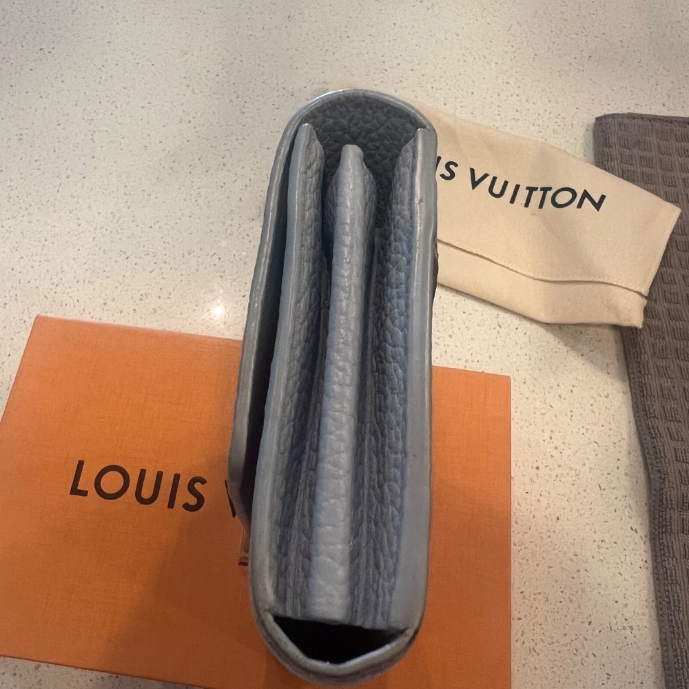 Louis Vuitton Blue Wallet with Iconic LV Logo - Picture 10 of 16